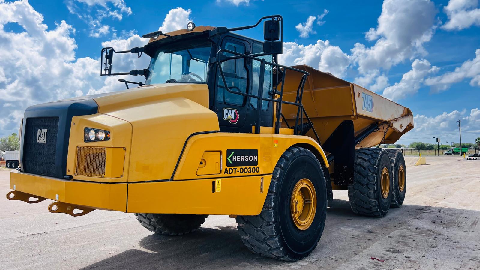 CAT 745 ADT side view