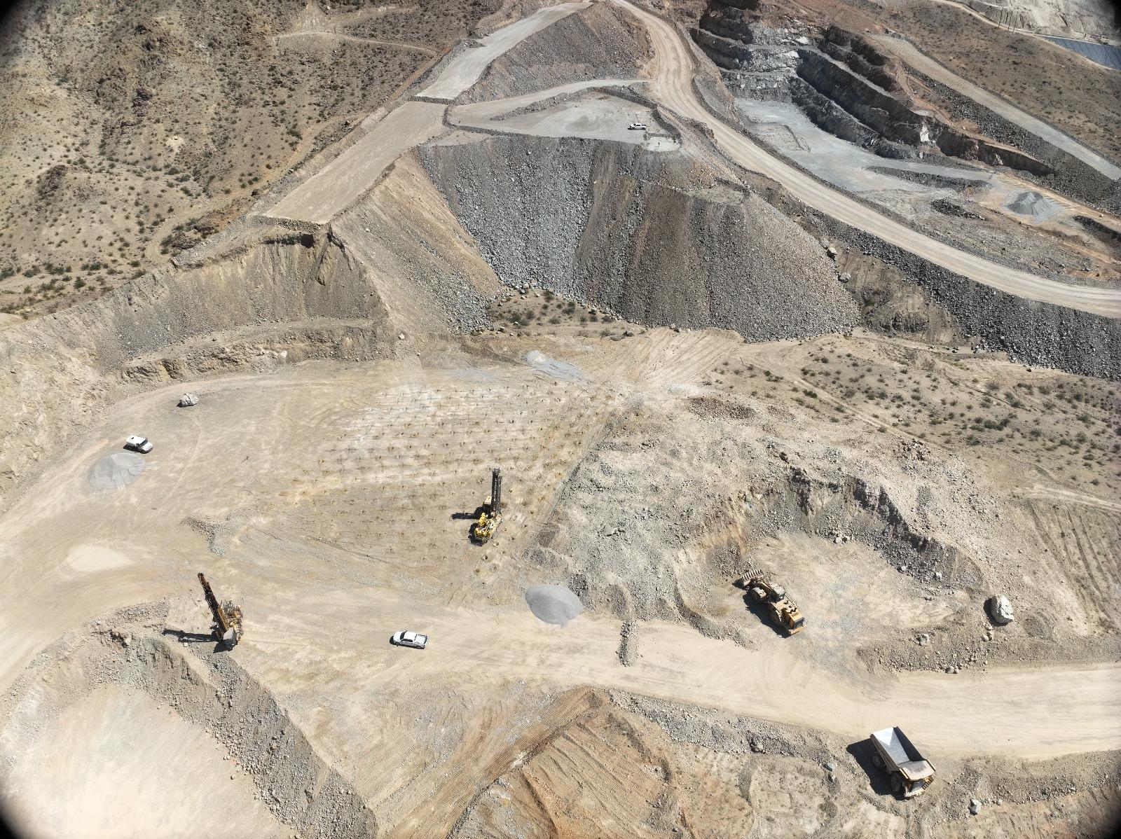 Aerial view multi-level pit