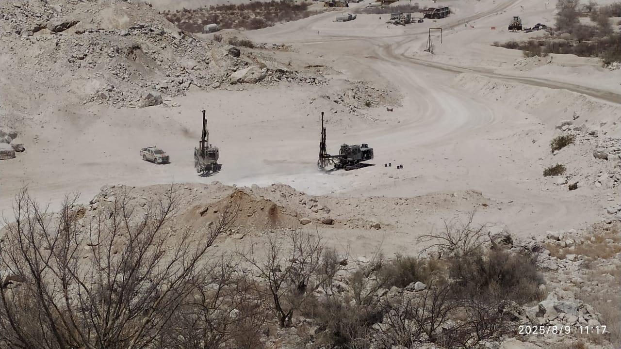 Dual drill operations at quarry