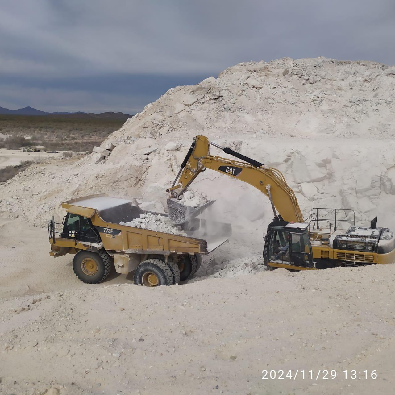CAT excavator in desert
