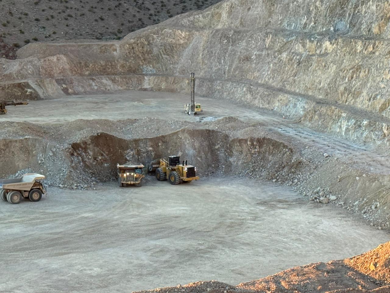 Open pit at dusk